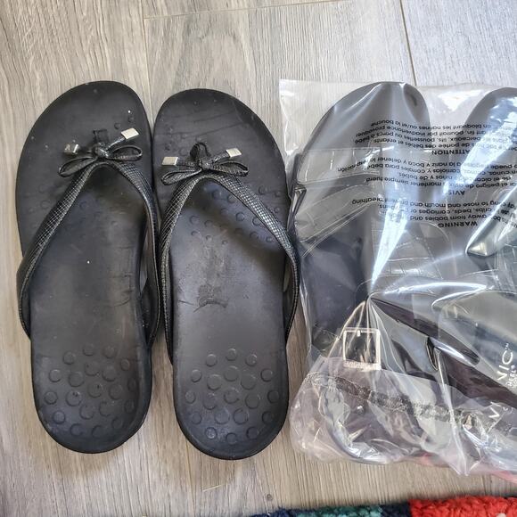 Vionic Shoes Womens Size 8 Thong Sandals Bow Slip On Comfort Orthotic Flip Flops - Picture 7 of 8